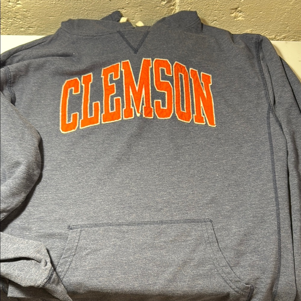 League Gray and Orange Sweatshirt with Classic Collegiate Style